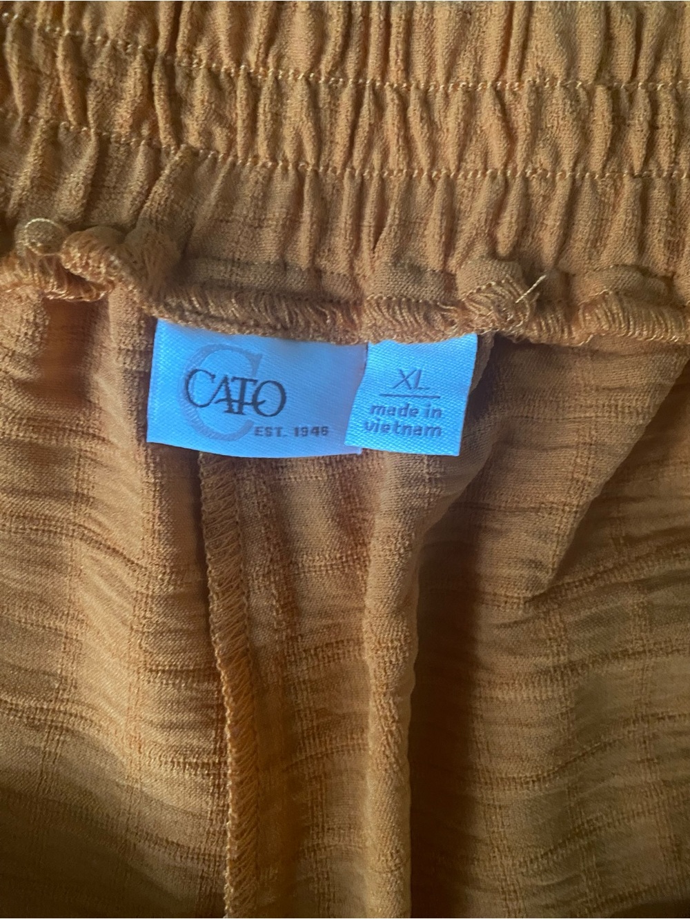 Cato Women's Rust/Terracotta Elastic Waist Crepe Palazzo Dress Pants Size XL - Picture 13 of 15
